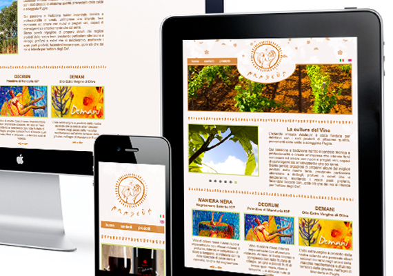 Graphic design and development of a small html+css responsive website, for an Italian Wine Company based in Apulia - Italy. <a href='http://www.aradeum.com' target='_blank'>www.aradeum.com</a>